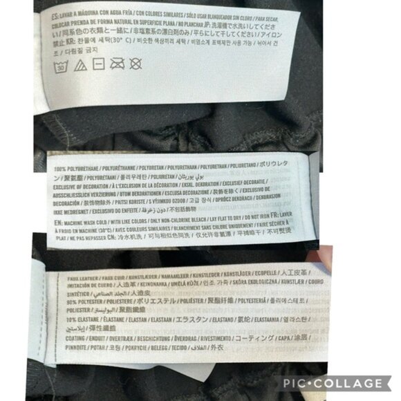 Black Faux Leather Jogger Pants - Picture 12 of 13